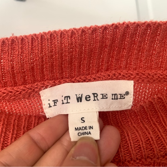 Pumpkin / muted tangerine-colored sweater - If it Were Me Sweater size S - Picture 4 of 10